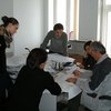 Архитектор Джовани Бони, геке, ганчи обсуждают план строительства